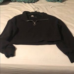 H&M crop sweater basic black
